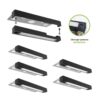 7 inch LED Hardscape Light, 1-3 Watts Dimmable, 2700K, Easy Replaceable Feature, 3 Mounting Plates For Retaining Walls & Outdoor Paver Steps Lighting, 50K Hours Lifespan, Black Finish (6-pack)