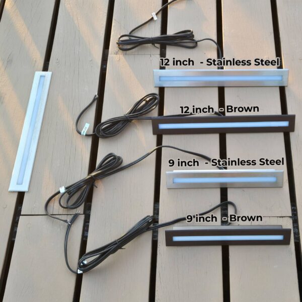 Deck & Paver Light 0.5x9 Inch 2700K For Driveway, Pathway, Patio & Garden, 12V Waterproof  IP68, Drive-Over Rated, Stainless Steel Finish - Image 7