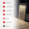 1-4 Watts Half Moon Deck Light For Low Voltage Landscape Lighting Dimmable 4-Way Brightness Solid Brass (6-Pack) - Image 8