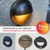 1-4 Watts Half Moon Deck Light For Low Voltage Landscape Lighting Dimmable 4-Way Brightness Solid Brass (6-Pack) - Image 9