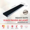 Paver Light Slim 0.5x12 Inch 5000K Glare-Free Brick Lighting For Pavers, Walls, Driveway, Pathway & Garden,  12V Waterproof, Drive-Over Rated - Image 2