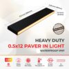 Paver Light Slim 0.5x12 Inch 2700K Glare-Free Brick Lighting For Pavers, Walls, Driveway, Pathway & Garden, 12V Waterproof, Drive-Over Rated - Image 3