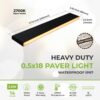 Paver Light Slim 0.5x18 Inch 2700K Brick Lighting For Pavers, Driveway, Pathway Patio, & Garden, 12V Waterproof IP67, Drive-Over Rated - Image 3
