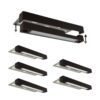 7 inch 2W Black Replaceable LED Hardscape lights, 2700K, Best For Paver Steps, Retaining Walls & Outdoor Step Lighting (6-pack)