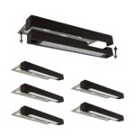 7 inch 2W Black Replaceable LED Hardscape lights, 2700K, Best For Paver Steps, Retaining Walls & Outdoor Step Lighting (6-pack)