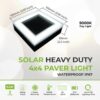 Solar Paver Light 4×4 inch, 5000K Up to 12 Hours of Continuous Lighting, Stainless Steel, Glare-Free for Driveways & Garden, Waterproof & Drive-Over - Image 2