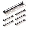 12 inch LED Hardscape Light, 1-4 Watts Dimmable, 2700K, Easy Replaceable Feature, 3 Mounting Plates For Retaining Walls & Outdoor Paver Steps Lighting, 50K Hours Lifespan, Black Finish (6-pack)