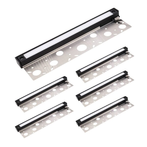 12 inch LED Hardscape Light, 1-4 Watts Dimmable, 2700K, Easy Replaceable Feature, 3 Mounting Plates For Retaining Walls & Outdoor Paver Steps Lighting, 50K Hours Lifespan, Black Finish (6-pack) - Image 7