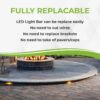 12 inch LED Hardscape Light, 1-4 Watts Dimmable, 2700K, Easy Replaceable Feature, 3 Mounting Plates For Retaining Walls & Outdoor Paver Steps Lighting, 50K Hours Lifespan, Black Finish (6-pack) - Image 6