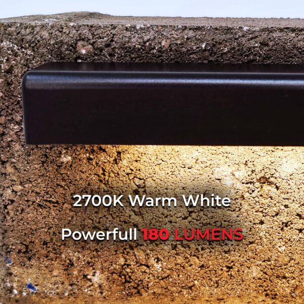 7 inch 2W Black Replaceable LED Hardscape lights, Best For Paver Steps, Retaining Walls & Outdoor Step Lighting - Image 4