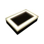 Solar Paver Light 6×9 inch, 2700K Up to 12 Hours of Continuous Lighting, Stainless Steel, Glare-Free for Driveways & Garden, Waterproof & Drive-Over