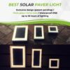 Solar Paver Light 4×8 inch, 2700K Warm White, Up to 12 Hours of Continuous Lighting, Stainless Steel, Glare-Free for Driveways & Garden, Waterproof & Drive-Over - Image 10