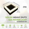 Solar Paver Light 4×4 inch, 2700K Up to 12 Hours of Continuous Lighting, Stainless Steel, Glare-Free for Driveways & Garden, Waterproof & Drive-Over - Image 3