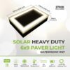 Solar Paver Light 6×9 inch, 2700K Up to 12 Hours of Continuous Lighting, Stainless Steel, Glare-Free for Driveways & Garden, Waterproof & Drive-Over - Image 3