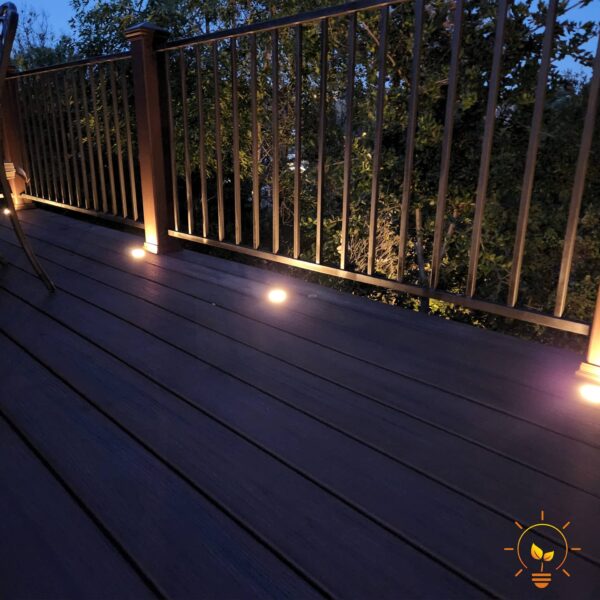 LED In-Ground Pavers Ambiance Lights, Ring Light Effect. Ideal for Decks, Driveways, Patios, Brown Color, 6-Pack - Image 5
