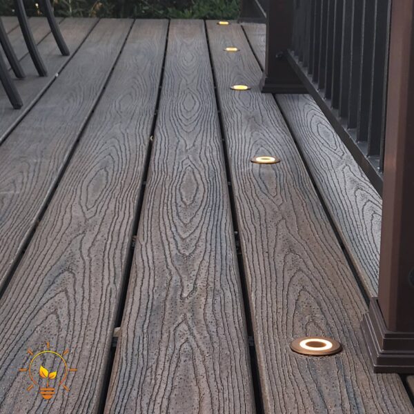 LED In-Ground Pavers Ambiance Lights, Ring Light Effect. Ideal for Decks, Driveways, Patios, Stainless Steel Color, 6-Pack - Image 3