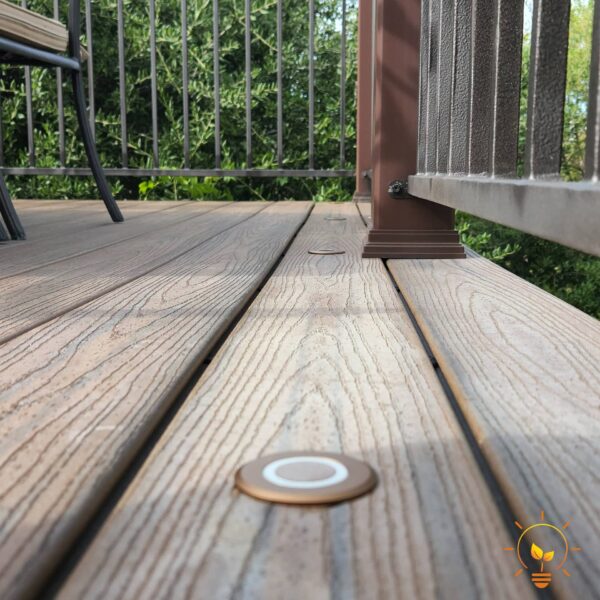 LED In-Ground Pavers Ambiance Lights, Ring Light Effect. Ideal for Decks, Driveways, Patios, Stainless Steel Color, 6-Pack - Image 4