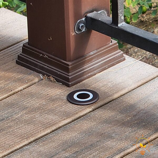 LED In-Ground Pavers Ambiance Lights, Ring Light Effect. Ideal for Decks, Driveways, Patios, Brown Color, 6-Pack - Image 2