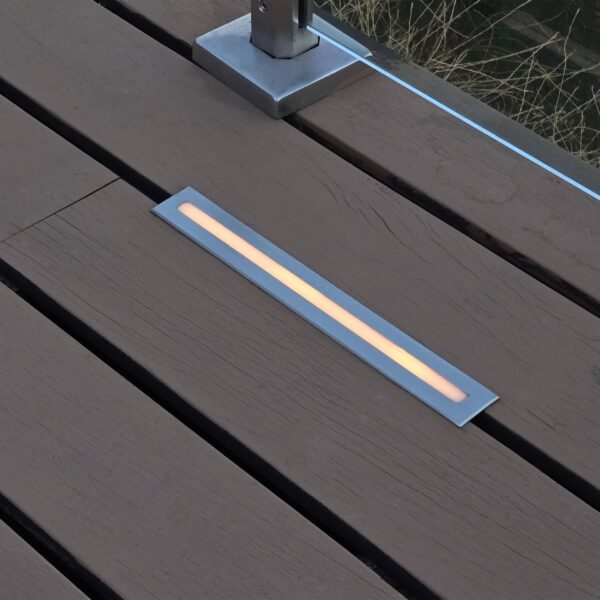 Deck & Paver Light 0.5x9 Inch 2700K For Driveway, Pathway, Patio & Garden, 12V Waterproof  IP68, Drive-Over Rated, Stainless Steel Finish - Image 4