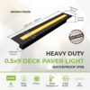 Deck & Paver Light 0.5x9 Inch 2700K For Driveway, Pathway, Patio & Garden, 12V Waterproof  IP68, Drive-Over Rated, Brown Finish - Image 3