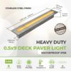 Deck & Paver Light 0.5x9 Inch 2700K For Driveway, Pathway, Patio & Garden, 12V Waterproof  IP68, Drive-Over Rated, Stainless Steel Finish - Image 3