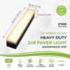 Paver Light 2×8 Inch, 2700K Brick Lighting For Pavers, Driveway, Pathway Patio, & Garden, 12V Waterproof IP67, Drive-Over Rated - Image 2
