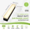 Paver Light 2x9 Inch, 2700K Brick Lighting For Pavers, Driveway, Pathway Patio, & Garden, 12V Waterproof IP67, Drive-Over Rated - Image 2