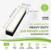 Paver Light 2x9 Inch, 5000K Brick Lighting For Pavers, Driveway, Pathway Patio, & Garden, 12V Waterproof IP67, Drive-Over Rated - Image 2
