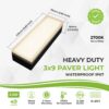 Paver Light 3×9 Inch, 2700K Brick Lighting For Pavers, Driveway, Pathway Patio, & Garden, 12V Waterproof IP67, Drive-Over Rated - Image 2