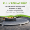 12 inch LED Hardscape Light, 1-4 Watts Dimmable, 5000K, Easy Replaceable Feature, 3 Mounting Plates For Retaining Walls & Outdoor Paver Steps Lighting, Black Finish (6-pack) - Image 6