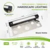 7 inch LED Hardscape Light, 1-3 Watts Dimmable, 5000K, Easy Replaceable Feature, 3 Mounting Plates For Retaining Walls & Outdoor Paver Steps Lighting, 50K Hours Lifespan, Black Finish - Image 2