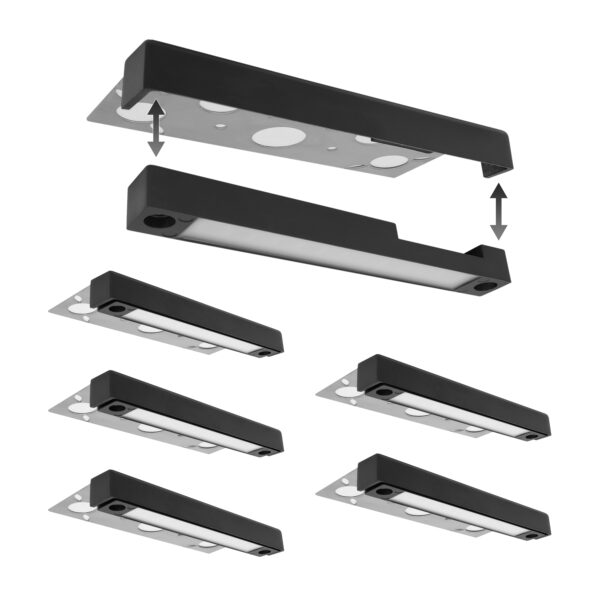 7 inch LED Hardscape Light, 1-3 Watts Dimmable, 5000K, Easy Replaceable Feature, 3 Mounting Plates For Retaining Walls & Outdoor Paver Steps Lighting, 50K Hours Lifespan, Black Finish - Image 4