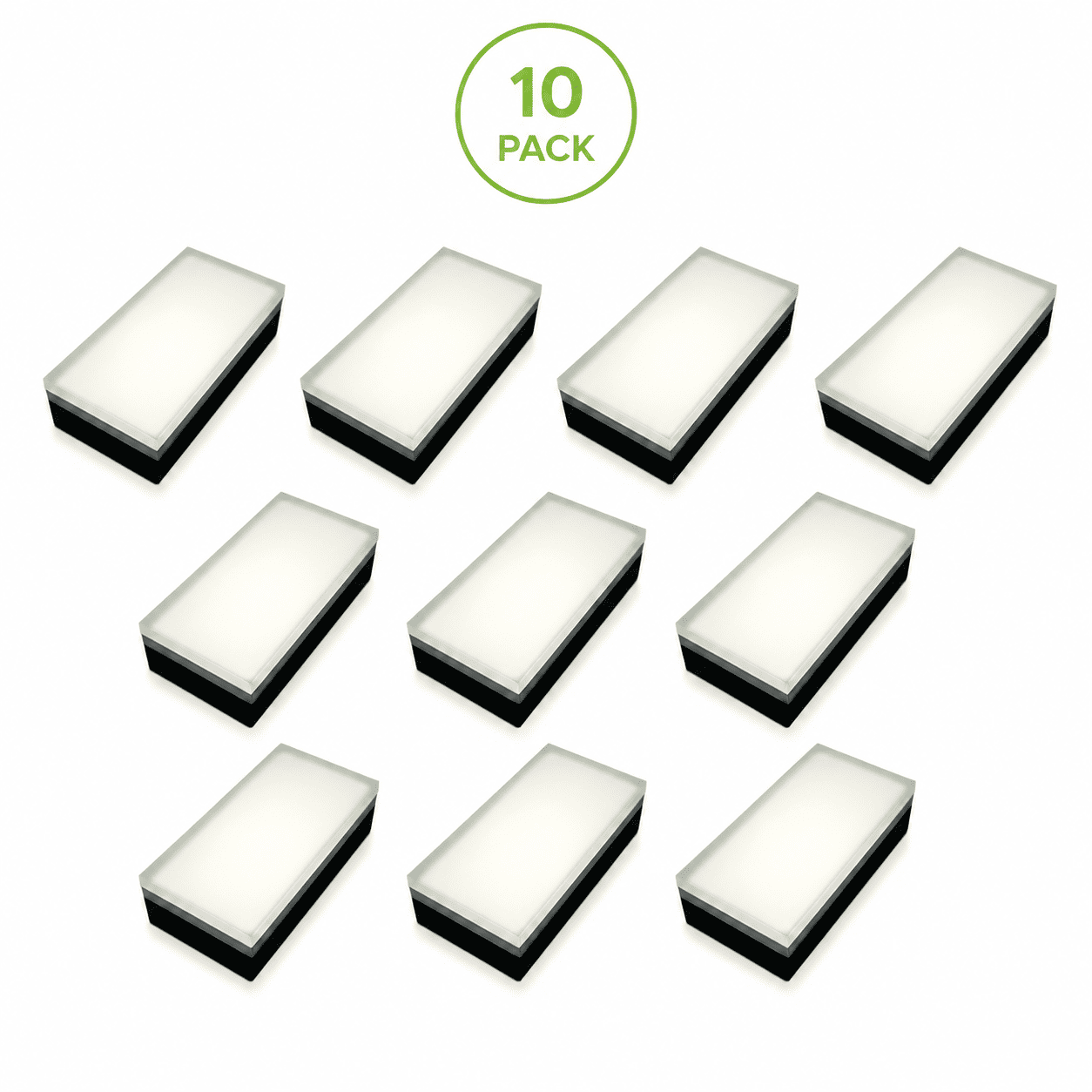4x8 5000k 10-Pack Paver Light 4×8 Inch, Glare-Free 5000K Brick Lighting For Paver Driveways, Pathways, Patios & Garden, 12V Waterproof & Drive-Over Rated - Image 1