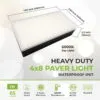 10-Pack Paver Light 4×8 Inch, Glare-Free 5000K Brick Lighting For Paver Driveways, Pathways, Patios & Garden, 12V Waterproof & Drive-Over Rated - Image 2